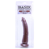 Basix Slim 7 Inch Dildo in Brown Pipedream