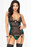 Emerald Twilight Bustier & Thong Seven Til Midnight