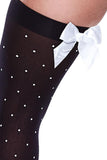 Polka Dot Opaque Thigh Highs
