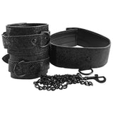 Sex & Mischief Shadow Sparkle Collar and Cuff Set Sportsheets