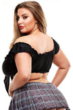 Teacher's Pet Black Tie-Up Top OSXL