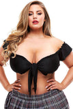 Teacher's Pet Black Tie-Up Top OSXL